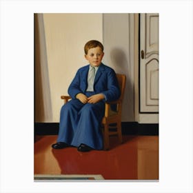 Boy In Blue Canvas Print