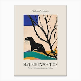 Otter 4 Matisse Inspired Exposition Animals Poster Canvas Print