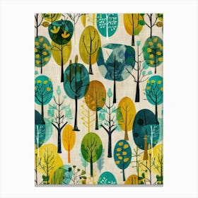 Trees And Birds Canvas Print