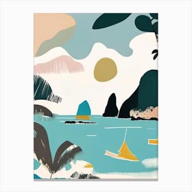 Ko Yao Yai Thailand Muted Pastel Tropical Destination Canvas Print