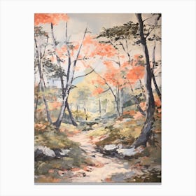 Autumn Fall Forest Pattern Painting 16 Canvas Print