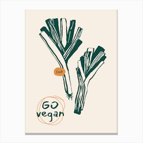 Go Vegan 1 Canvas Print