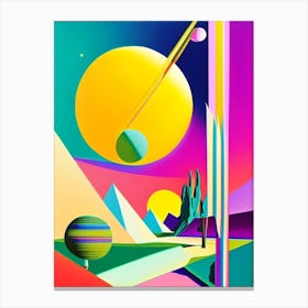 Sagittarius Planet Abstract Modern Pop Space Canvas Print