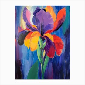 Irises in Matisse Style 5 Canvas Print