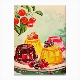 Fruity Jelly Vintage Cookbook Inspired 3 Canvas Print