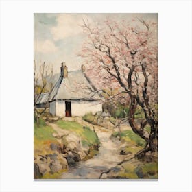 Small Cottage Countryside Farmhouse Painting 6 Canvas Print