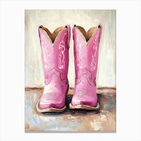 Pink Cowboy Boots 4 Canvas Print