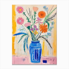 Flower Painting Fauvist Style Cornflower 2 Canvas Print