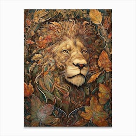 Lion Of Autumn Canvas Print