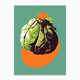Brussels Sprouts Bold Graphic vegetable Canvas Print