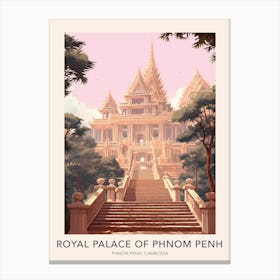 The Royal Palace Of Phnom Penh Cambodia Travel Poster Canvas Print