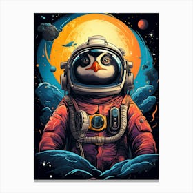 Penguin Astronaut 1 Canvas Print