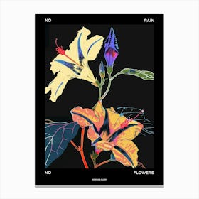 No Rain No Flowers Poster Morning Glory 1 Canvas Print