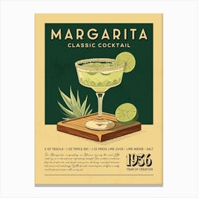 Margarita Classic Cocktail Canvas Print
