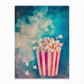 Galaxy Popcorn Polaroid Canvas Print