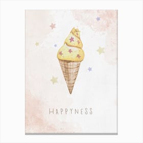 Icecream happiness print Canvas Print