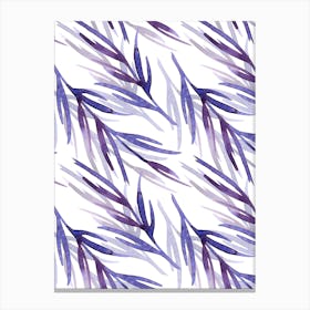 Violet Brunch Leaves Pattern Canvas Print