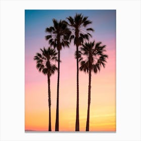 California Dreaming - Beach Sunset Palms Canvas Print