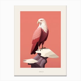 Minimalist Eagle 2 Bird Poster Canvas Print