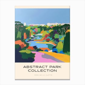 Abstract Park Collection Poster Parc De La Vilette Paris 4 Canvas Print