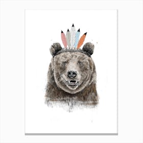 Festival bear Canvas Print