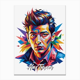 Alex Turner All 01  Portrait Music WPAP Pop Art Canvas Print