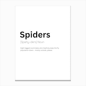 Spiders Definition Meaning Canvas Print