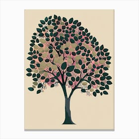 Linden Tree Colourful Illustration 1 Canvas Print
