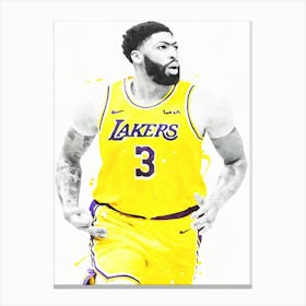 Anthony Davis Basketball Los Angeles Lakers Canvas Print