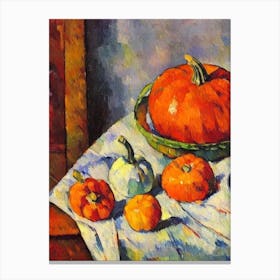 Pumpkin 2 Cezanne Style vegetable Canvas Print
