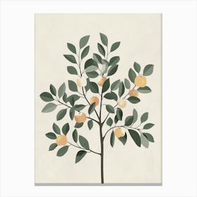 Apple Tree Minimal Japandi Illustration 8 Canvas Print