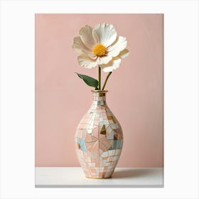 Pink Mosaic Vase Canvas Print