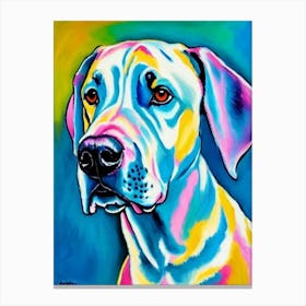 Great Dane Fauvist Style dog Canvas Print