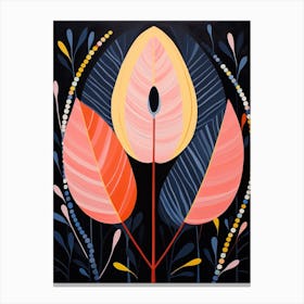 Bird Of Paradise 2 Hilma Af Klint Inspired Flower Illustration Canvas Print