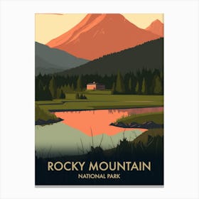 Rocky Mountain National Park Vintage Travel Poster 3 Canvas Print