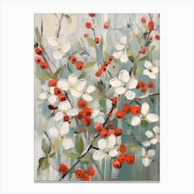 Winter Berry Painting Canvas Print