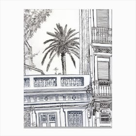 The Neighborhood Palm Tree Canvas Print