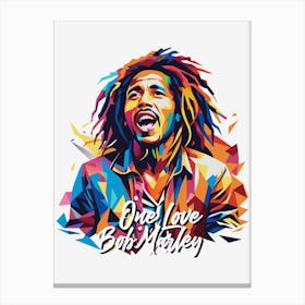 Bob Marley 02 Portrait Music WPAP Pop Art Canvas Print