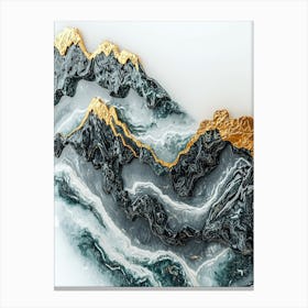 Balkan's Golden Peaks - Artistic Glamour Canvas Print