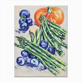 Asparagus Fauvist vegetable Canvas Print