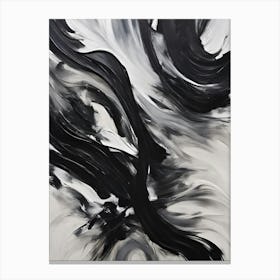 Abstract Black And White Painting 1 Lienzo