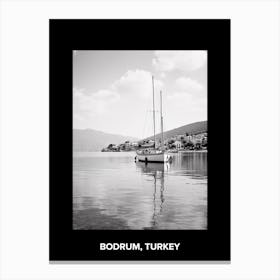 Poster Of Bodrum, Turkey, Mediterranean Black And White Photography Analogue 4 Canvas Print