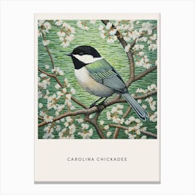 Ohara Koson Inspired Bird Painting Carolina Chickadee 3 Poster Canvas Print