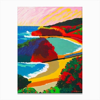 Moffat Beach, Australia Hockney Style Canvas Print