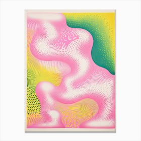 Abstract Landscape Risograph Style 17 Canvas Print