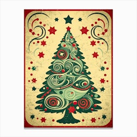 Christmas Tree, Vintage Canvas Print