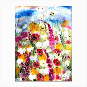 Poppies In The Meadow Magical Canvas Print