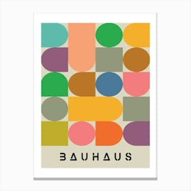 geometric Bauhaus exhibition poster Canvas Print