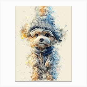 Yorkshire Terrier Watercolor Painting Canvas Print