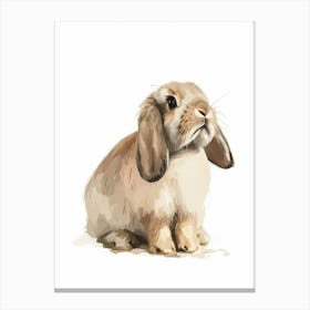 Mini Lop Rabbit Nursery Painting 4 Canvas Print